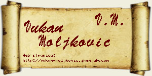 Vukan Moljković vizit kartica